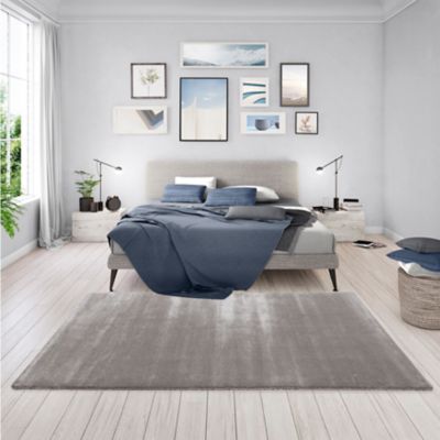 Tapis poil ras Diablo L. 120 x l. 170 x ep. 1,5 cm gris GoodHome