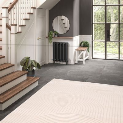 Tapis poils longs arche Wapiti GoodHome L. 200cm x l. 290cm blanc