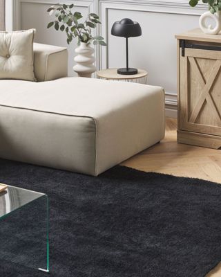 Tapis à poils longs DEMRE Noir 160 x 230 cm
