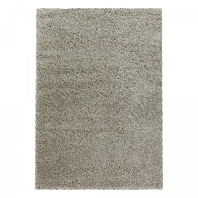 Tapis poils longs shaggy 240x340 rectangle tissé beige motif uni UNI I