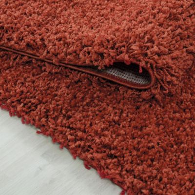 Tapis poils longs shaggy 240x340 rectangle tissé terra motif uni UNI L