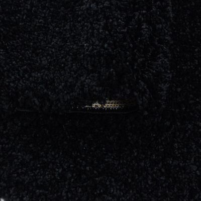 Tapis poils longs shaggy tissé motif uni UNI I, Noir