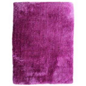 Tapis poils longs toucher laineux violet 160x230