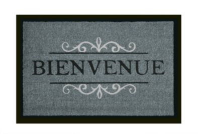 Tapis polyamide imprim bienvenue gris 40 x 60 cm Castorama