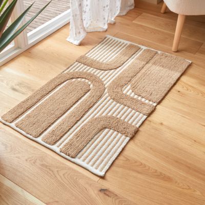 Tapis "Poppy" coton tufté 60x90cm- Bleu- Atmosphera