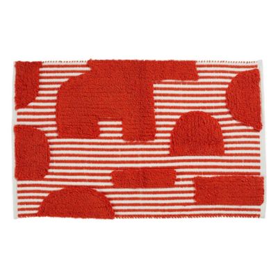 Tapis "Poppy" coton tufté 60x90cm- Orange- Atmosphera