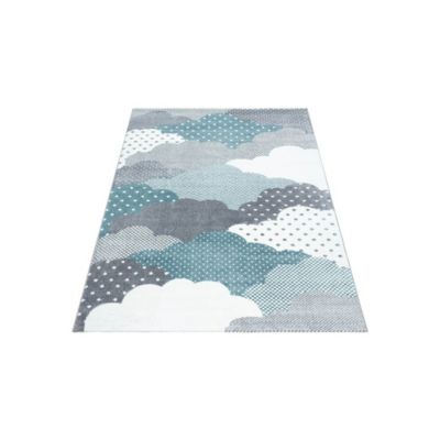 Tapis pour chambre d'enfant rectangle Cloud 170x120 CM - Bleu