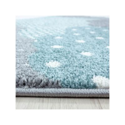 Tapis pour chambre d'enfant rectangle Cloud 170x120 CM - Bleu