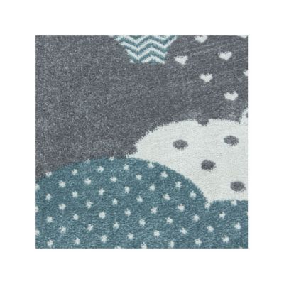 Tapis pour chambre d'enfant rectangle Cloud 170x120 CM - Bleu