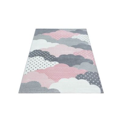 Tapis pour chambre d'enfant rectangle Cloud 170x120 CM - Rose