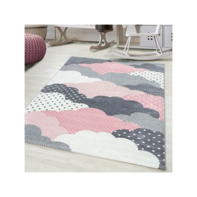 Tapis pour chambre d'enfant rectangle Cloud 170x120 CM - Rose