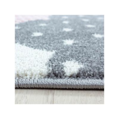 Tapis pour chambre d'enfant rectangle Cloud 170x120 CM - Rose