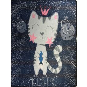 Tapis pour chambre Enfant 80 x 150 cm - Bleu