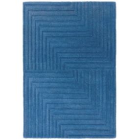 Tapis pure laine uni tufté main relief SQUARE