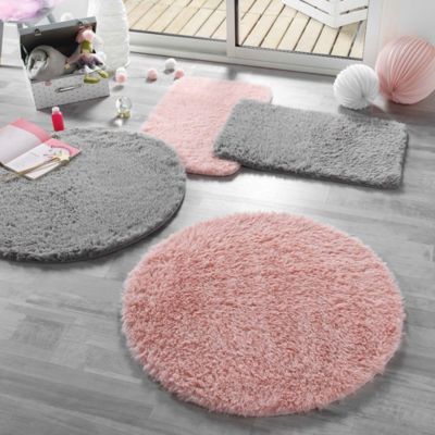 Tapis Queeny - tapis rectangulaire rose - Douceur d'Intérieur - Tapis Rose 50 x 80