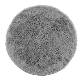 Tapis Queeny - tapis rond gris - Douceur d'Intérieur - Tapis Gris