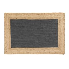 Tapis rectangle bicolore Napoli - 120 x 180 Anthracite Douceur d'Intérieur