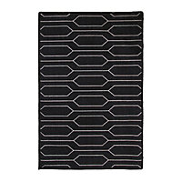 Tapis rectangle Bromberg GoodHome noir et blanc L.90 x l.60 x ep.0,5 cm