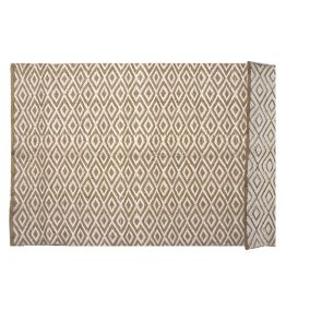 Tapis rectangle en jute et coton L.180 x l.120 cm