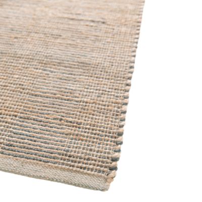 Tapis rectangle intérieur Melua GoodHome coton et toile de jute beige tissage vert L.120 x l.170 cm