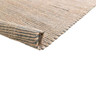 Tapis rectangle intérieur Melua GoodHome coton et toile de jute beige tissage vert L.120 x l.170 cm