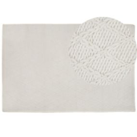 Tapis rectangulaire blanc cassé 160 x 230 cm ERZIN