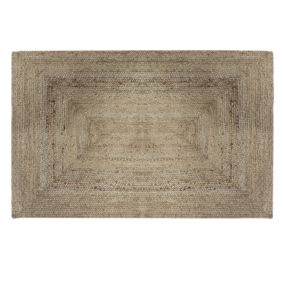 Tapis rectangulaire en jute (120x170 cm - Beige)