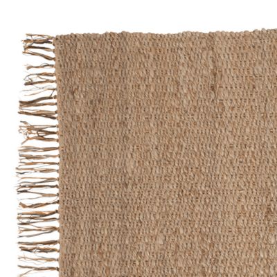 Tapis rectangulaire en jute (170x120 cm - Beige)