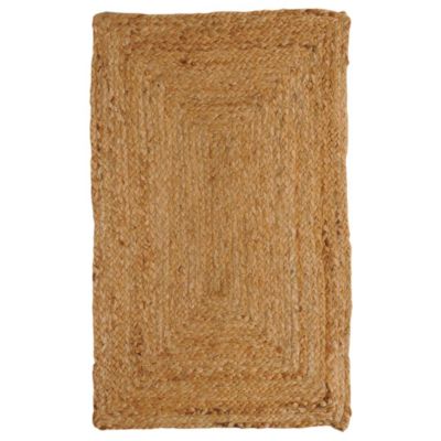 Tapis rectangulaire en Jute tressé Naturel 60x90cm, Dylrev