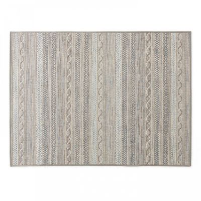 Tapis rectangulaire en polypropylène 120x160 cm gris  Oviala