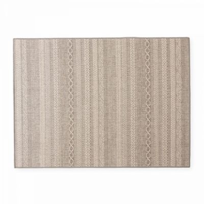 Tapis rectangulaire en polypropylène 120x160 cm gris  Oviala