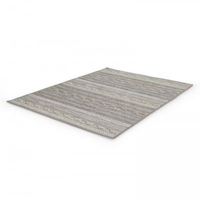 Tapis rectangulaire en polypropylène 120x160 cm gris  Oviala