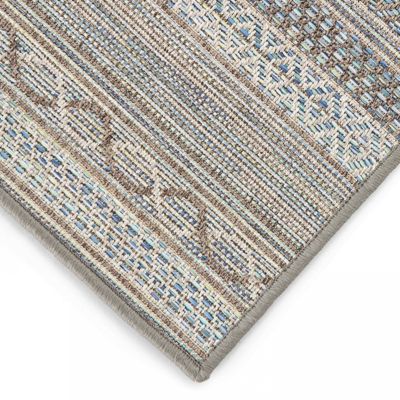 Tapis rectangulaire en polypropylène 120x160 cm gris  Oviala