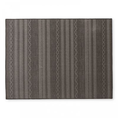 Tapis rectangulaire en polypropylène 120x160 cm noir  Oviala