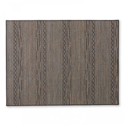 Tapis rectangulaire en polypropylène 120x160 cm noir  Oviala