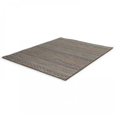 Tapis rectangulaire en polypropylène 120x160 cm noir  Oviala