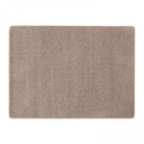 Tapis rectangulaire en polypropylène 200x290 cm taupe  Oviala