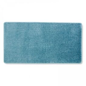 Tapis rectangulaire en polypropylène 80x150 cm bleu  Oviala