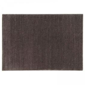 Tapis rectangulaire en polypropylène gris anthracite 120 x 170 cm  Oviala