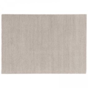 Tapis rectangulaire en polypropylène gris clair 120 x 170 cm   Oviala