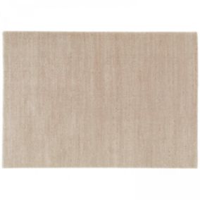 Tapis rectangulaire en polypropylène poils ras uni beige 160 x 230 cm  Oviala