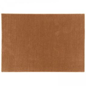 Tapis rectangulaire en polypropylène poils ras uni marron 120 x 170 cm  Oviala