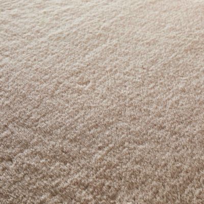 Tapis rectangulaire fausse fourrure beige 120 x 160 cm