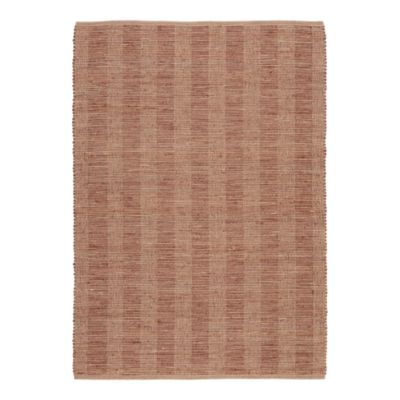 Tapis rectangulaire intérieur Melua coton et toile de jute terracotta L.120 x l.170 cm GoodHome