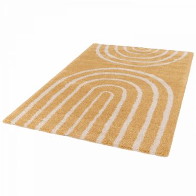 Tapis rectangulaire motif arc-en-ciel  jaune 120 x 170 cm  Oviala