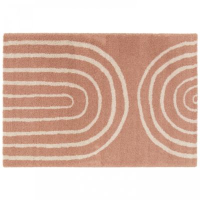 Tapis rectangulaire motif arc-en-ciel rose 120 x 170 cm  Oviala