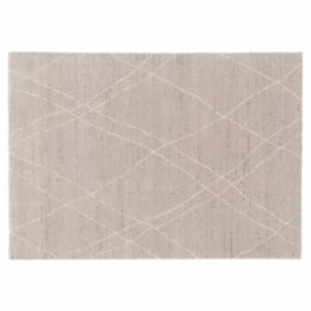 Tapis rectangulaire motif berbère gris clair 120 x 170 cm   Oviala