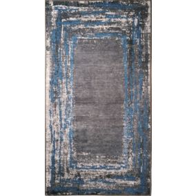 Tapis RING Noir/Bleu, Dimension: 160x230