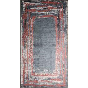 Tapis RING Noir/Rouge, Dimension: 160x230