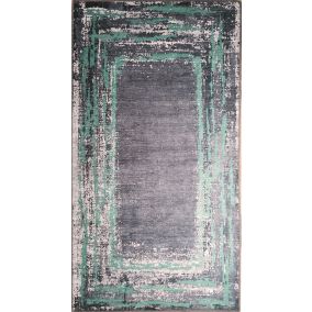 Tapis RING Noir/Vert, Dimension: 180X270